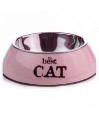 Beeztees Best Cat Миска 2в1 для кошек бордовая 0,16л*14,5*4,5см